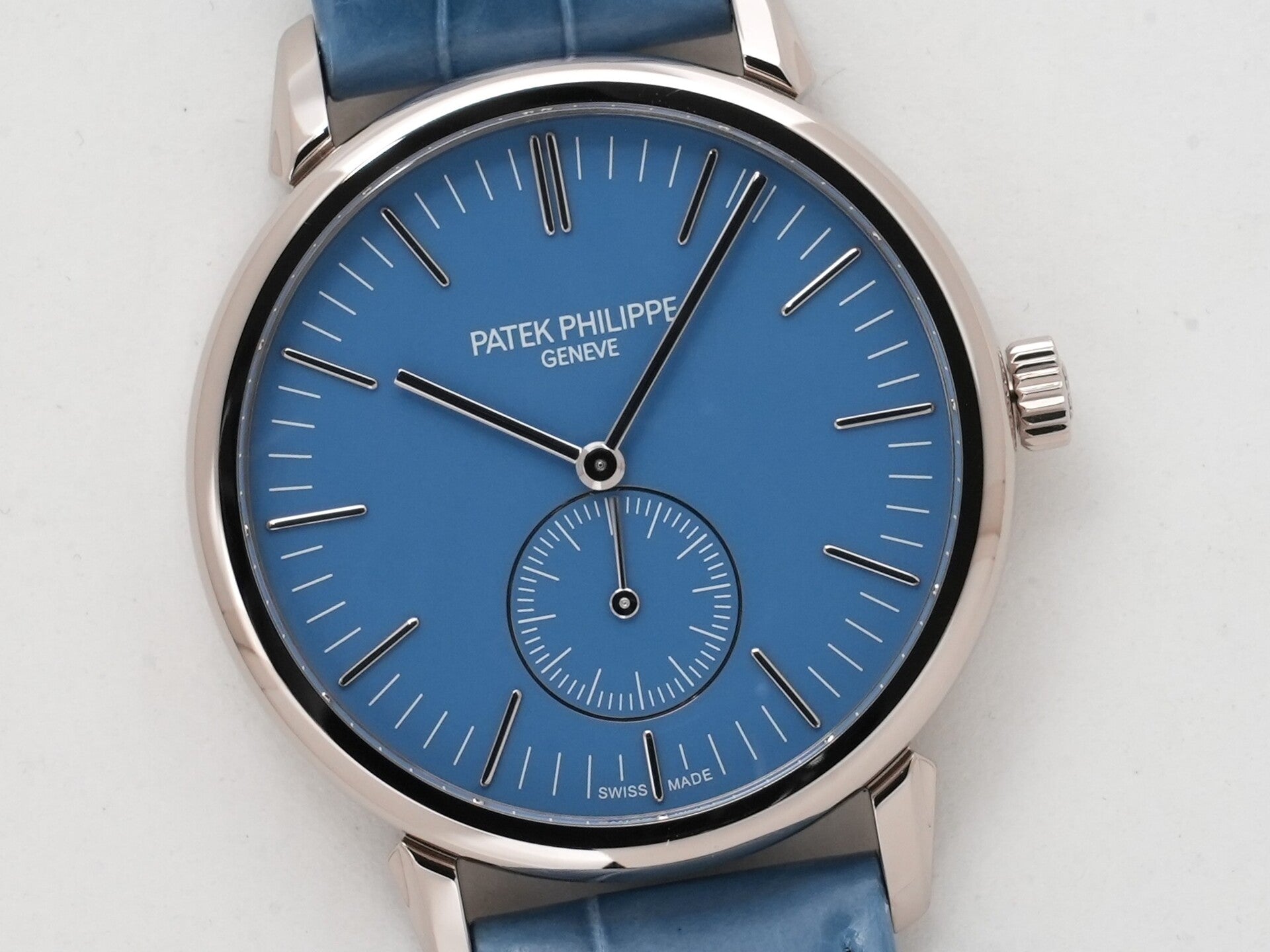 Patek Philippe Calatrava Grand Exhibition Tokyo 2023 Ref.6127G-010/7127G-010 18KWG Rack Light Blue (Sky Blue) Lilac Tone (Purple) Dial Excellent Condition 284kc7ij