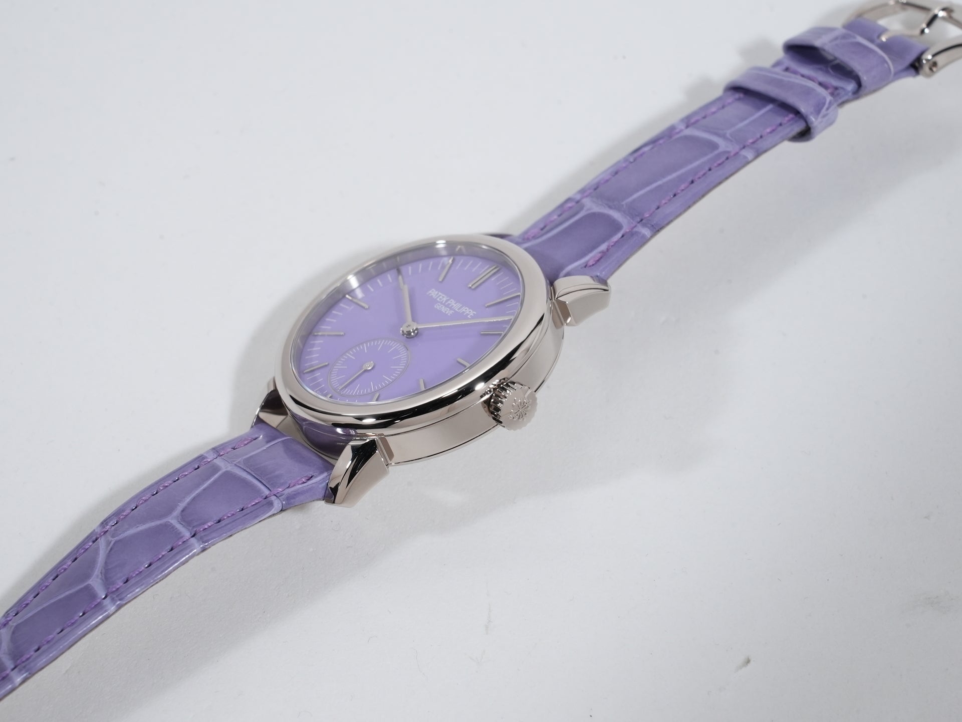 Patek Philippe Calatrava Grand Exhibition Tokyo 2023 Ref.6127G-010/7127G-010 18KWG Rack Light Blue (Sky Blue) Lilac Tone (Purple) Dial Excellent Condition 284kc7ij