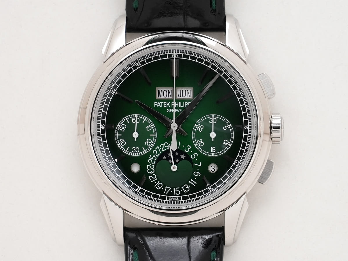 パテックフィリップ パーペチュアルカレンダー クロノグラフ Ref.5270P-014 PT ラックグリーン文字盤 美品 6f3kwpts
