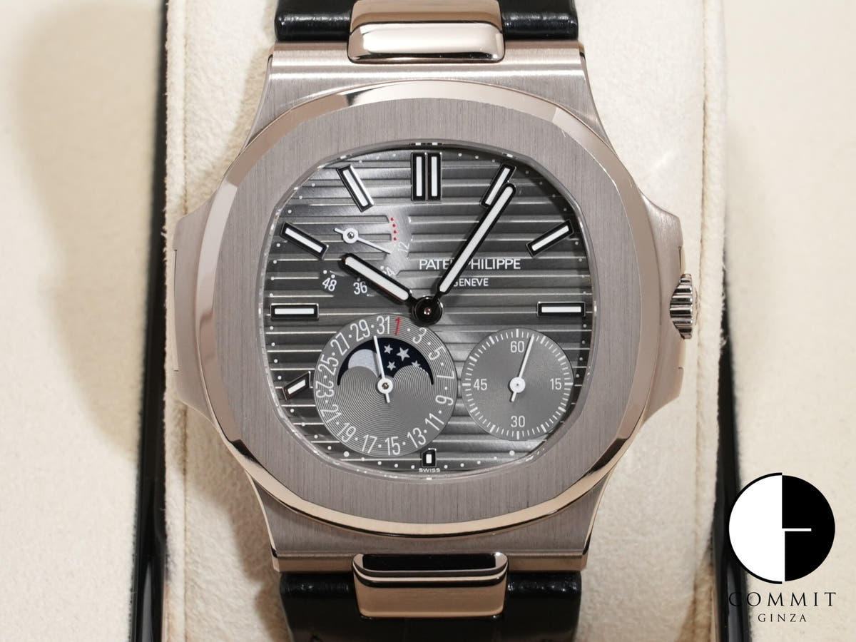 パテックフィリップ ノーチラス プチコンプリケーション Ref.5712G-001 18KWG スレート文字盤 美中古 4h57minb
