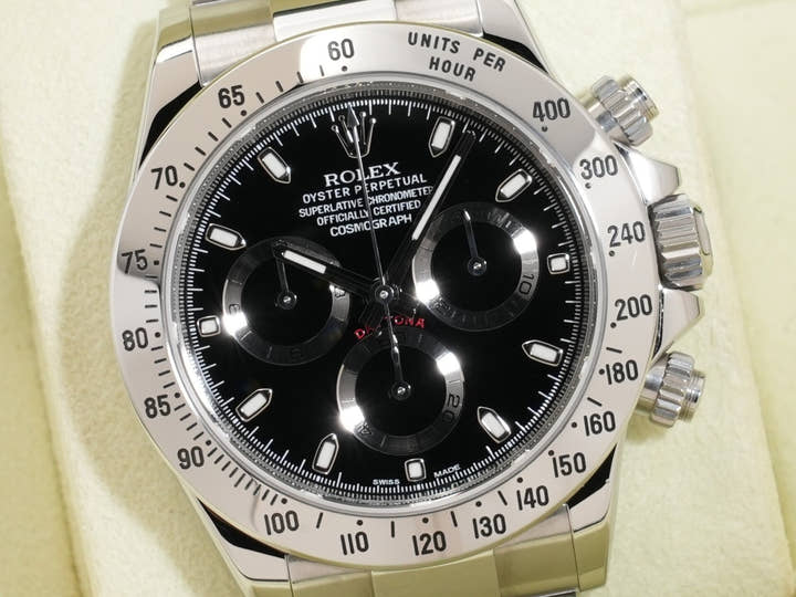 ロレックス デイトナ Ref.116520 ステンレススチール ブラック文字盤