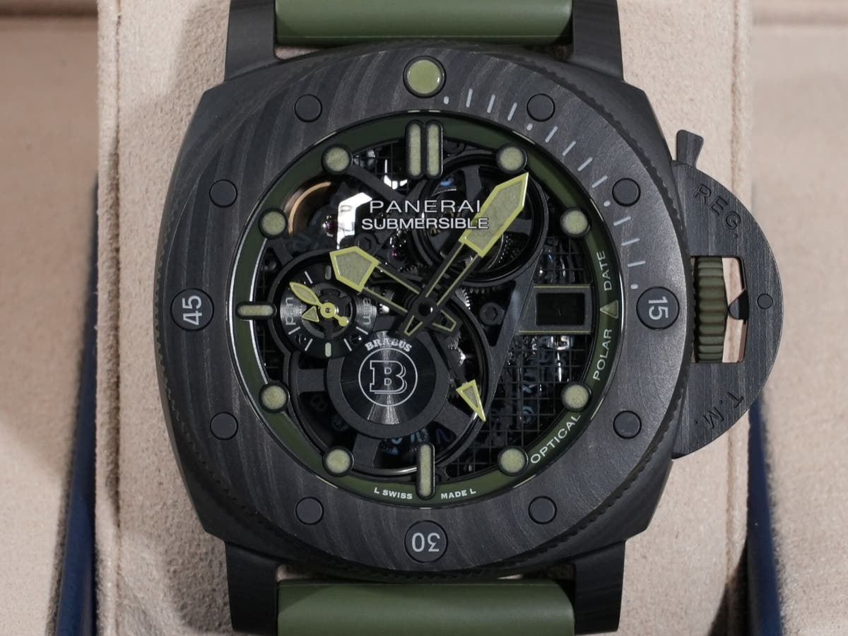 Panerai Submersible S Brabus Carbotech Ref.PAM01283 Carbotech Skeleton Dial Good Condition 9t39iby7