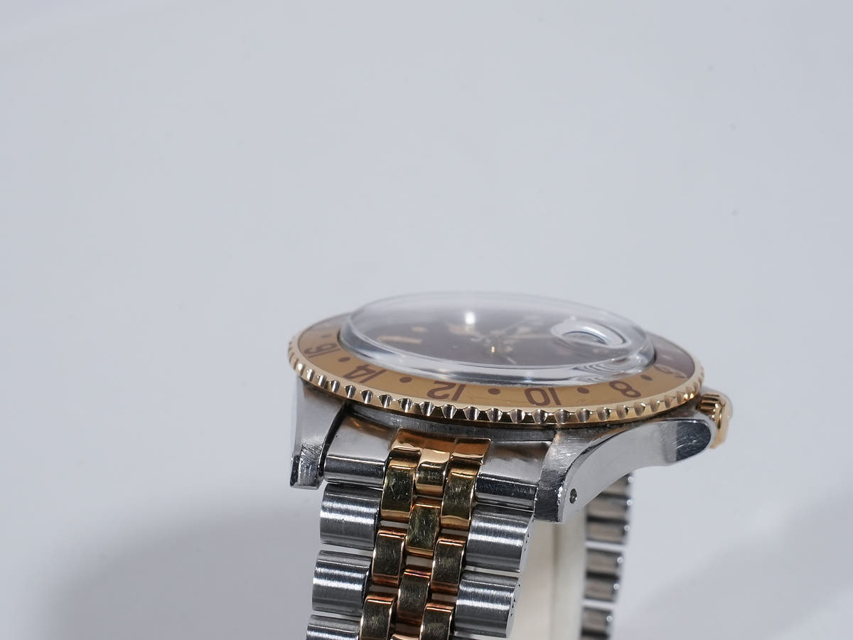 Rolex GMT Master Ref.1675/3 SS/YG Brown Dial Jubilee Bracelet Used k9366yx9
