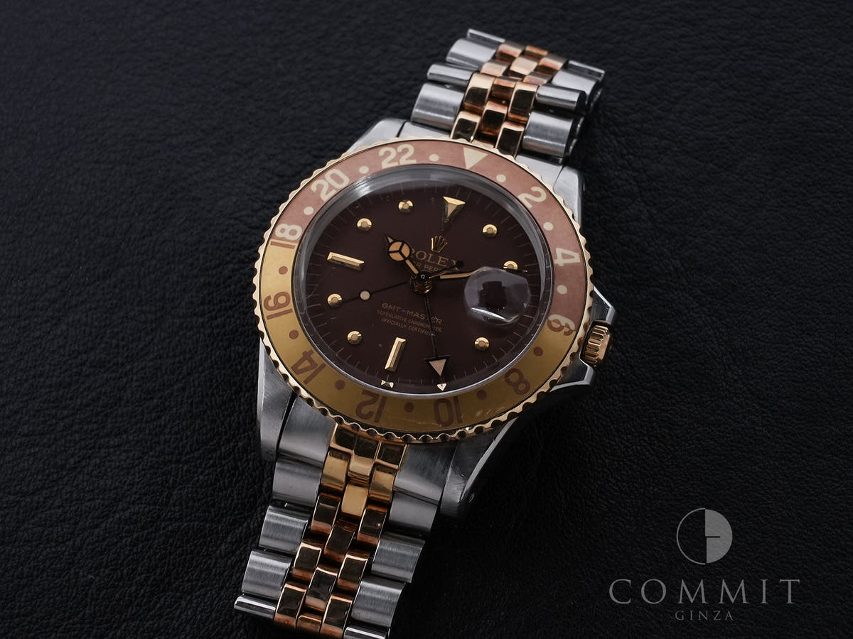 Rolex GMT Master Ref.1675/3 SS/YG Brown Dial Jubilee Bracelet Used k9366yx9