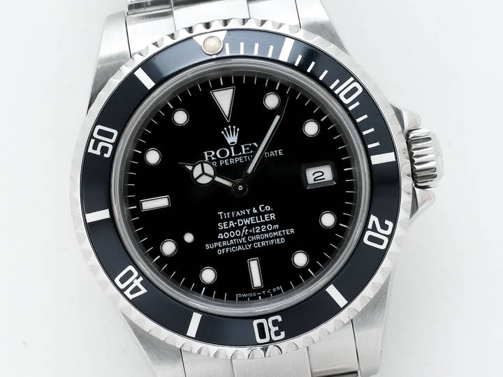 ロレックス シードゥエラー ティファニー Ref.16600 ステンレススチール ブラック文字盤