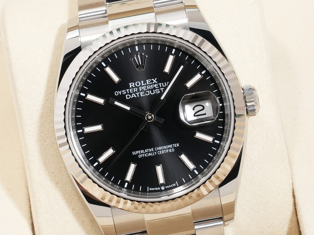 ロレックス デイトジャスト36 Ref.126234 SS/WG ブラック文字盤 未使用 vrb28feg