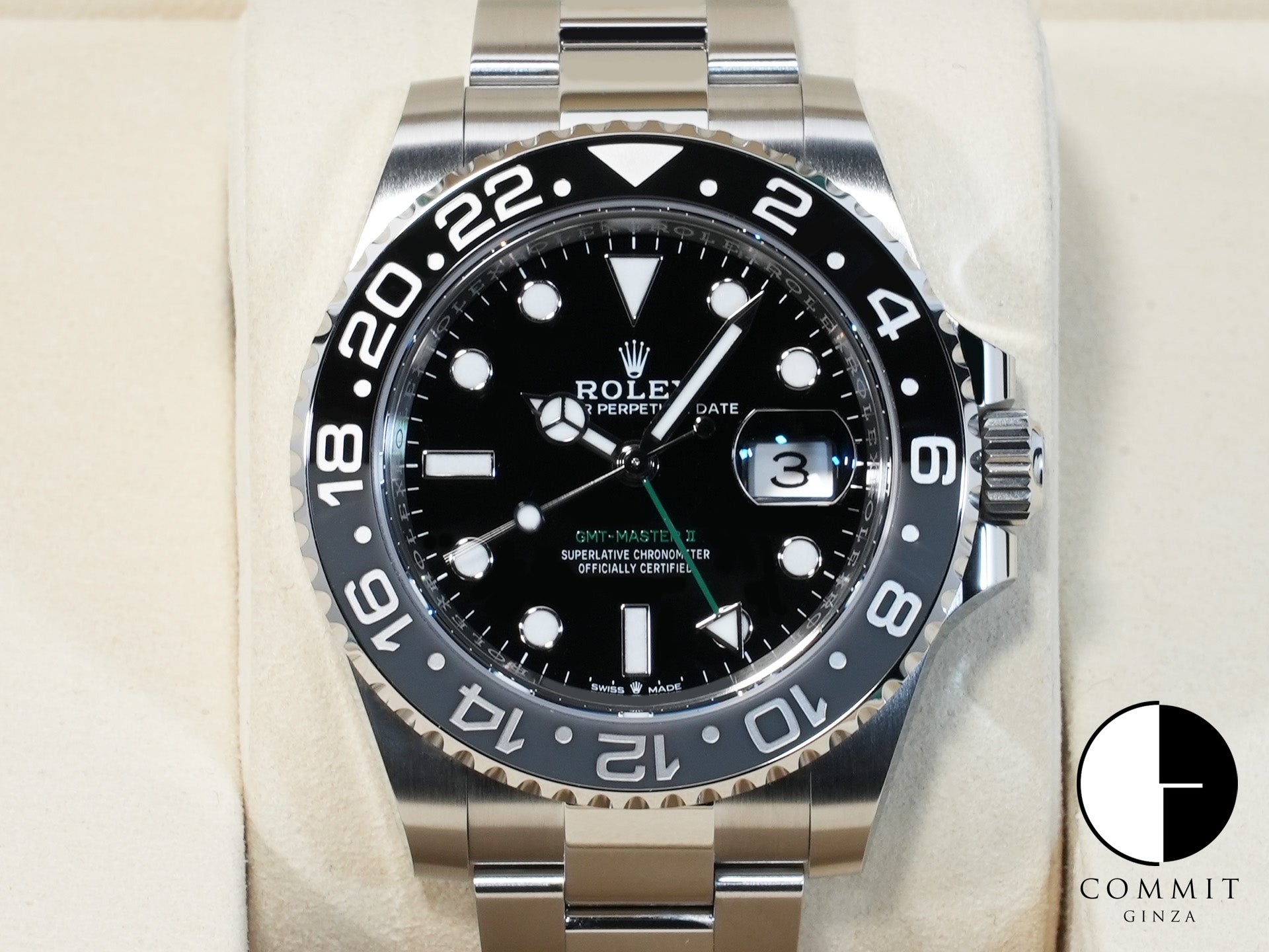 Rolex GMT Master II Ref.126710GRNR SS Black Dial Oyster Bracelet Unused nq6zqyuj