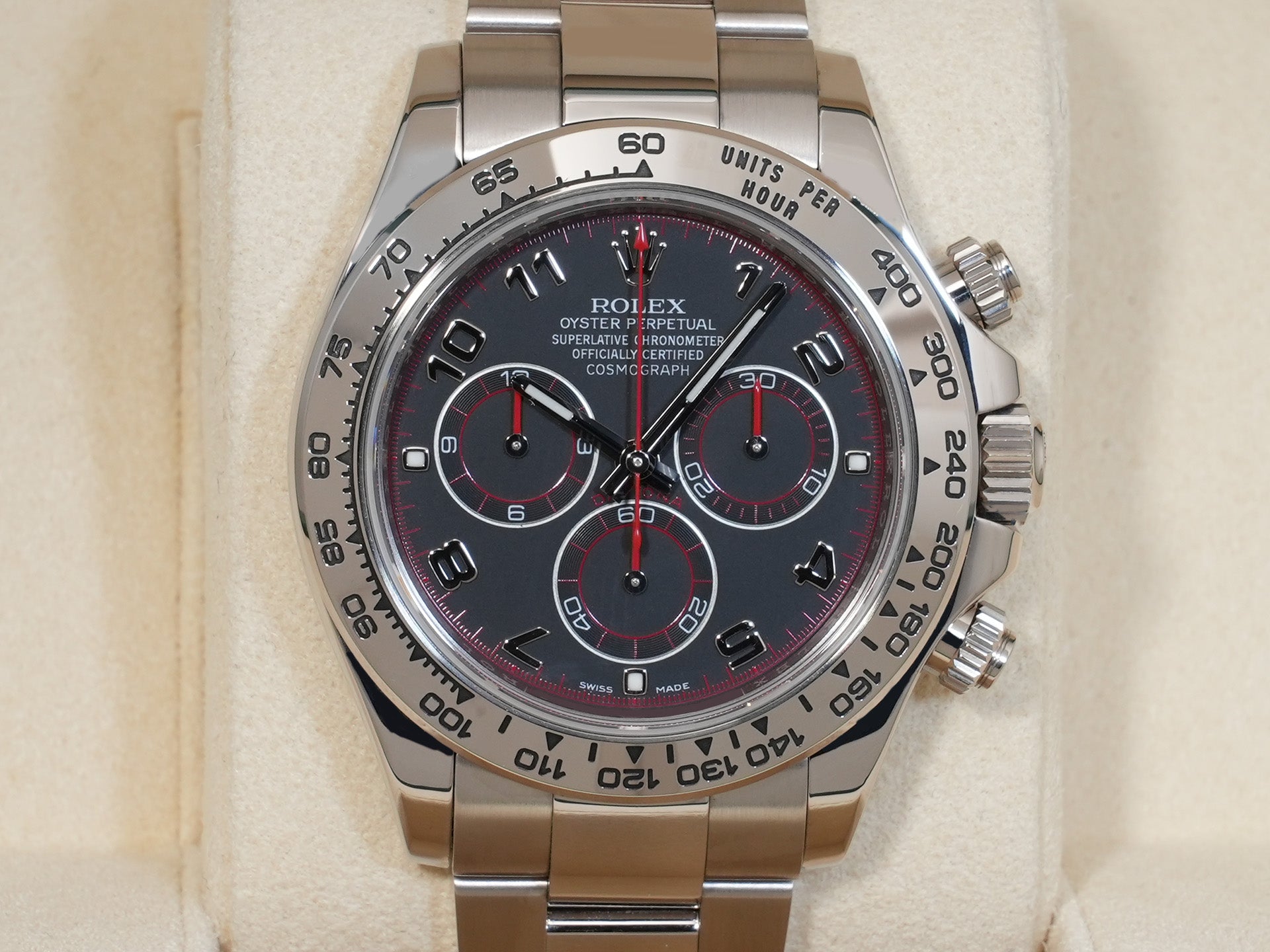 ロレックス デイトナ Ref.116509 18KWG ブラックアラビア文字盤 美中古 8bi3a9x5