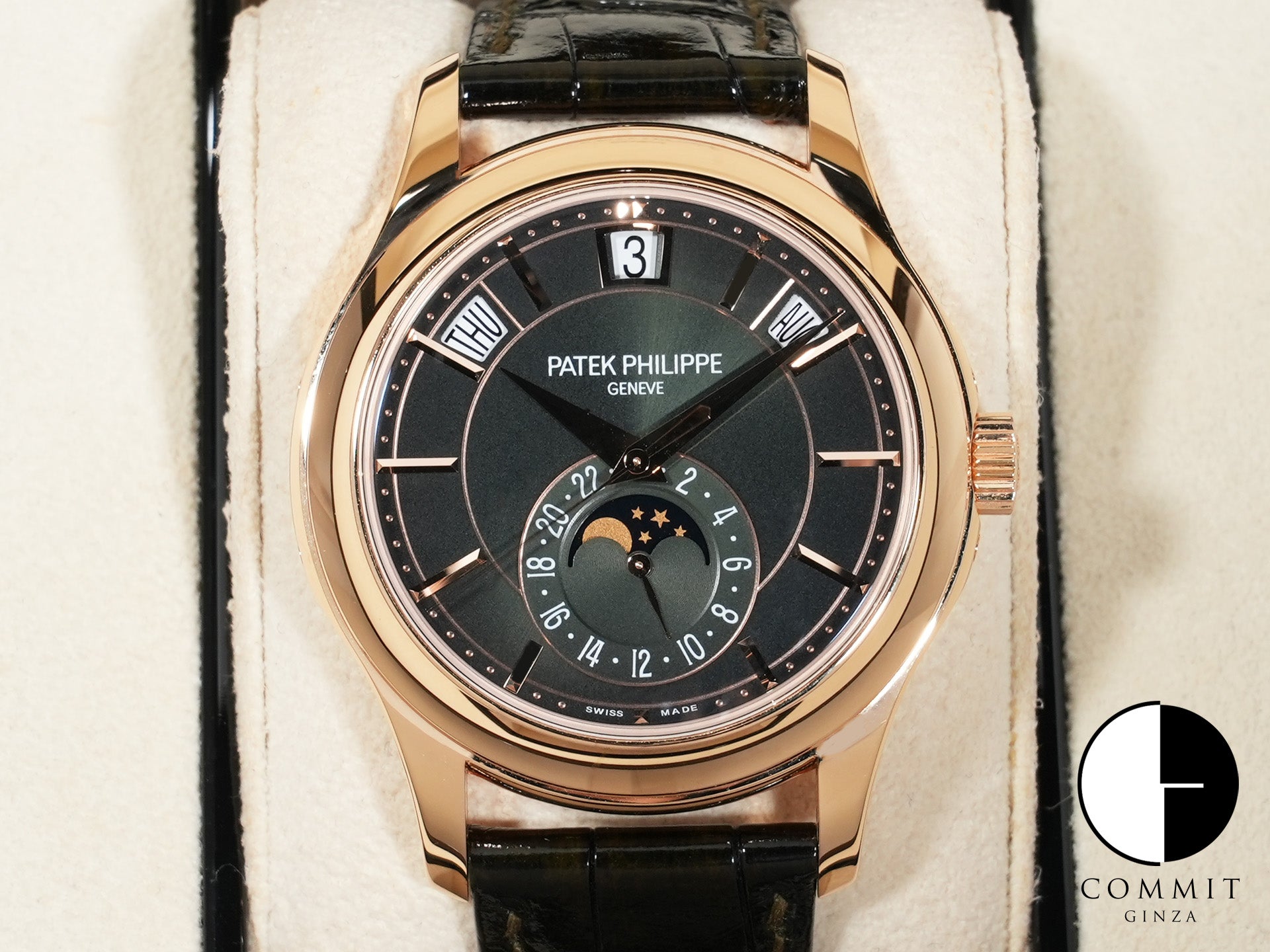 Patek Philippe Annual Calendar Ref.5205R-011 18KRG Olive Green Dial Used 4oexn7jv