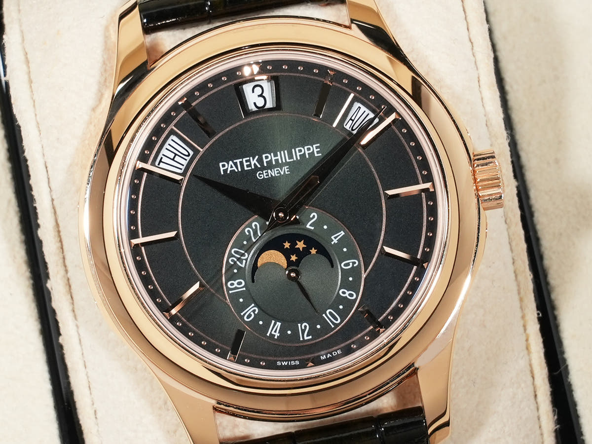 パテックフィリップ アニュアルカレンダー Ref.5205R-011 18KRG オリーブグリーン文字盤 中古 4oexn7jv