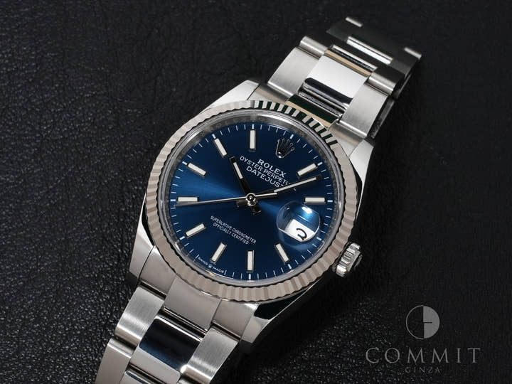 Rolex Datejust 36 Ref. 126234 Stainless Steel/White Gold Bright Blue Dial Oyster Bracelet