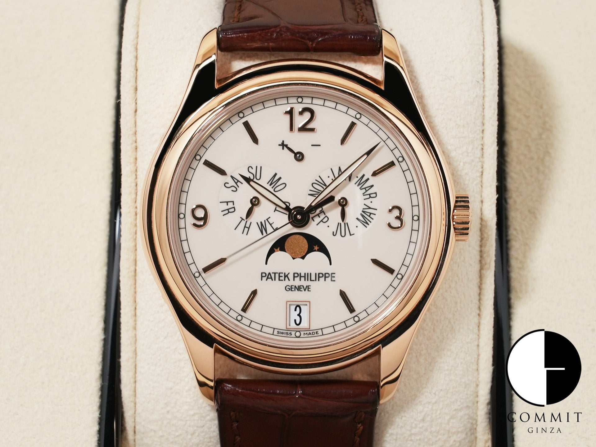 Patek Philippe Annual Calendar Moon Phase Ref.5146R-001 18KRG Ivory Dial Used jqwpi2kc
