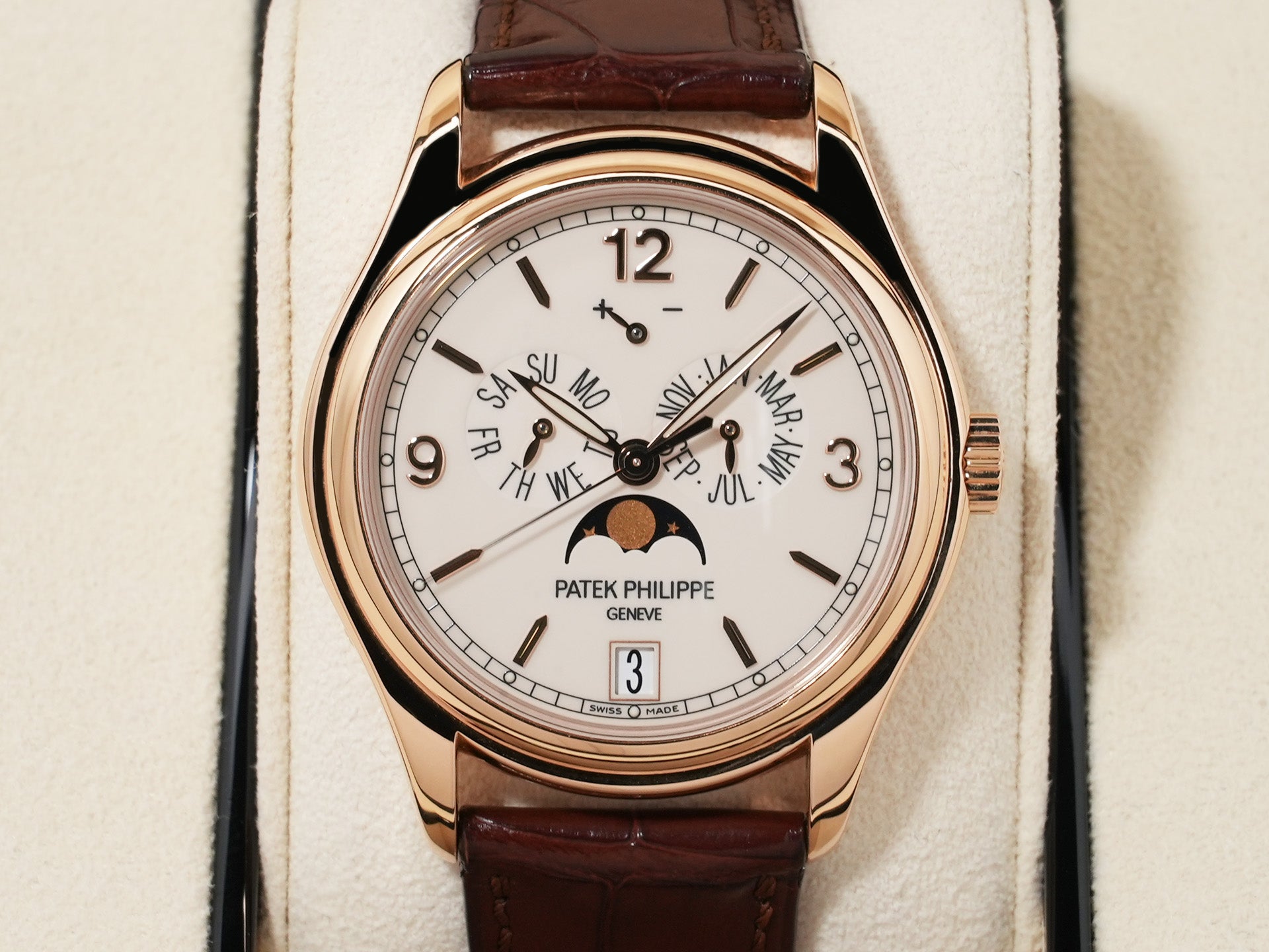 Patek Philippe Annual Calendar Moon Phase Ref.5146R-001 18KRG Ivory Dial Used jqwpi2kc