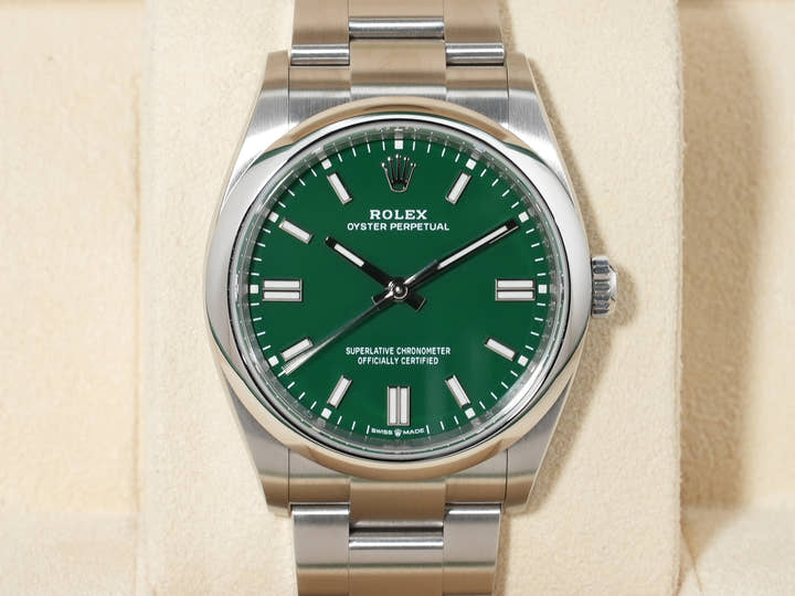 ロレックス オイスターパーペチュアル36 Ref.126000 ステンレススチール グリーン文字盤
