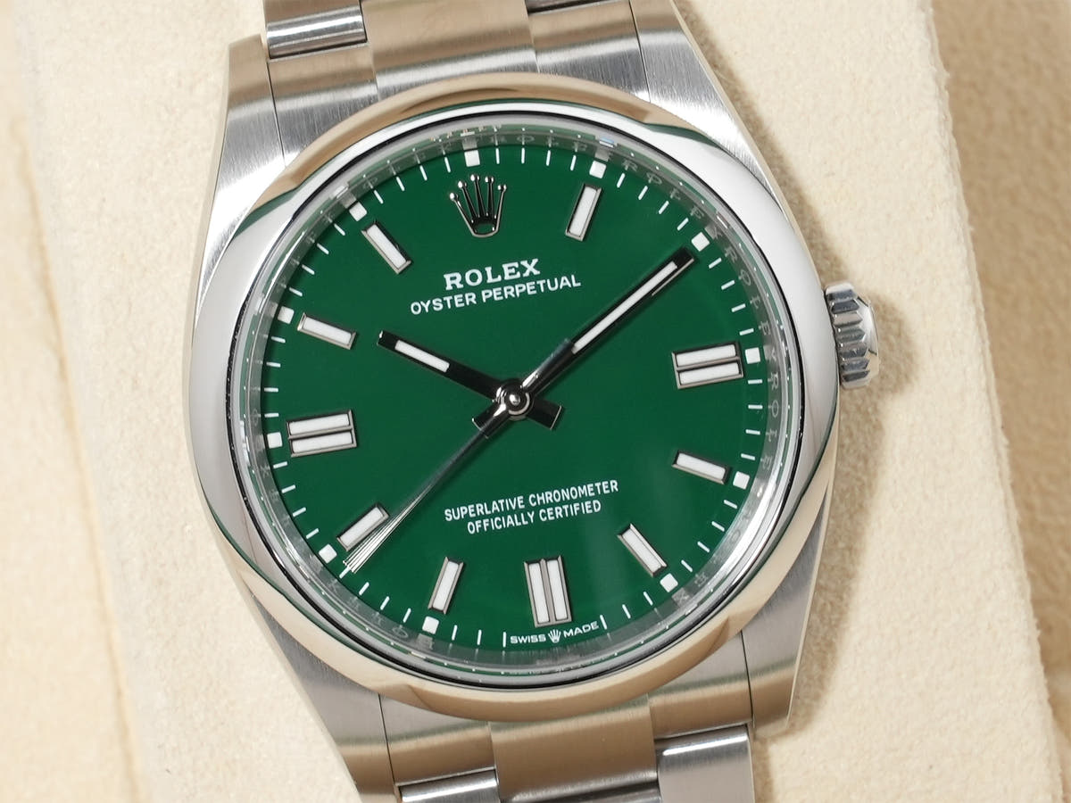 ロレックス オイスターパーペチュアル36 Ref.126000 SS グリーン文字盤 美品 y6m8mvzz