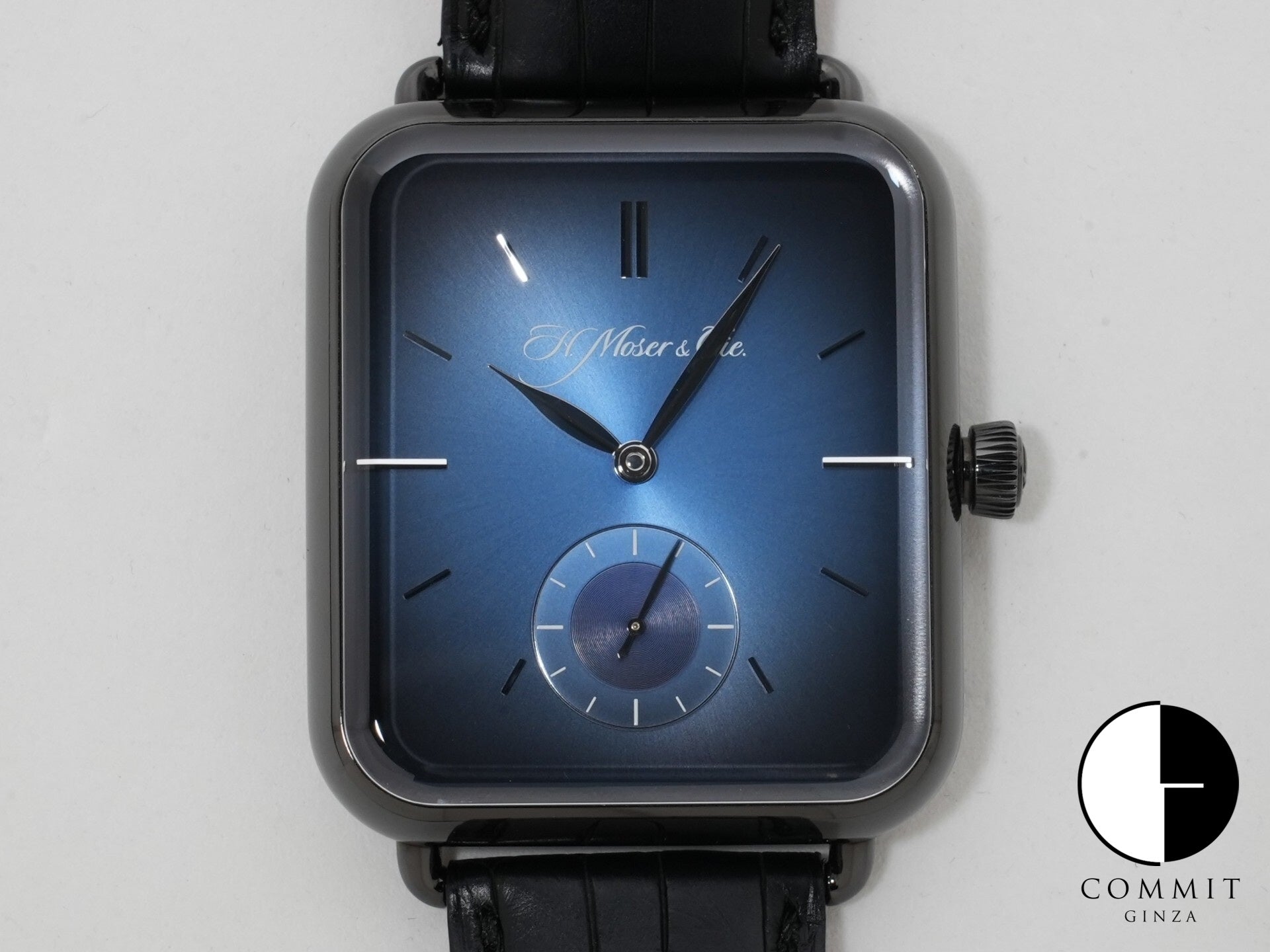 H. Moser &amp; Cie. Swiss Alp Watch Ref.5324-1200 SS(DLC) Funky Blue Dial Good Condition Pre-Owned 43x3d7k5