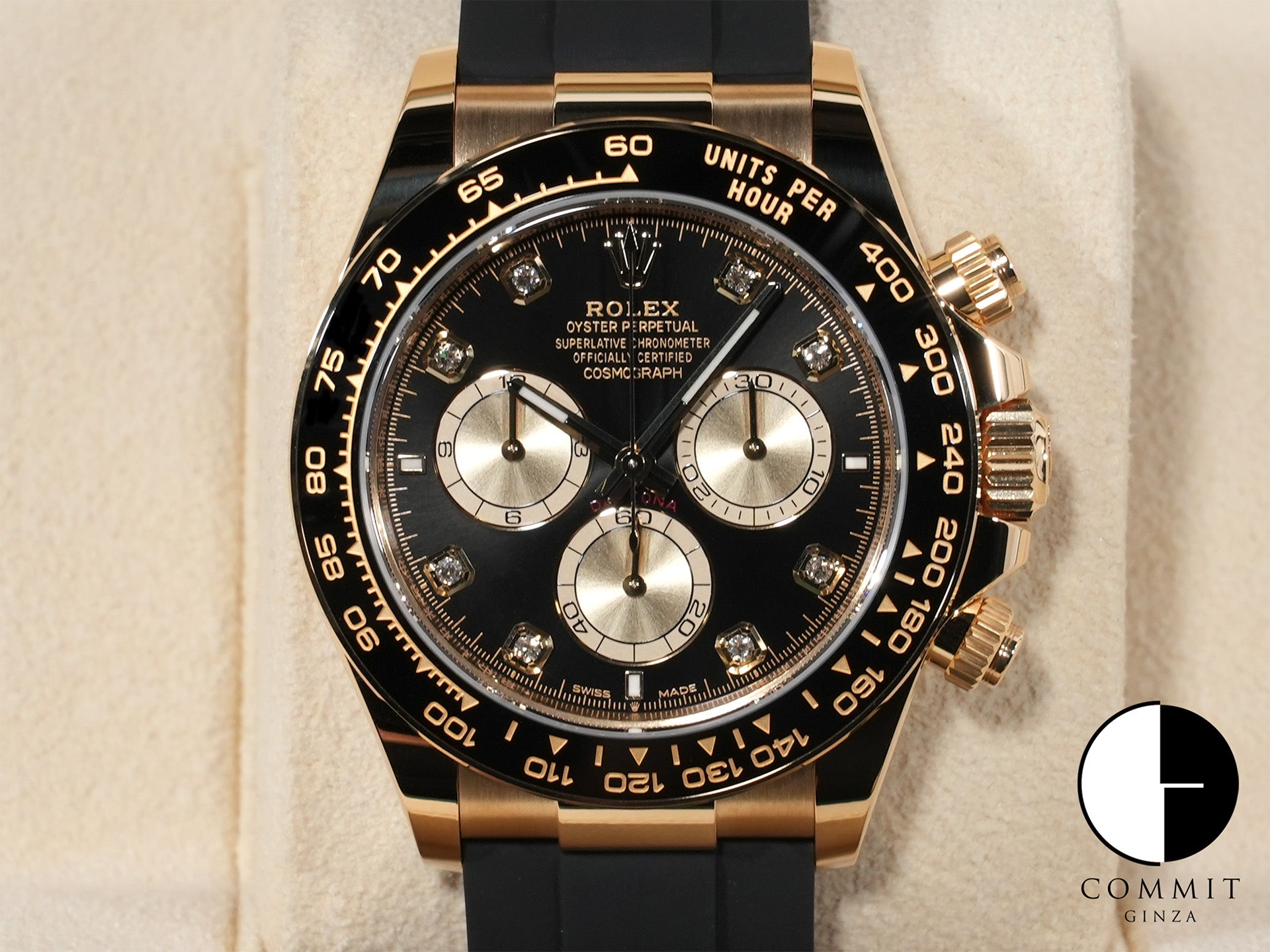 Rolex Daytona Ref.126518LN 18KYG Bright Black x Golden x 8P Diamond Dial Unused r67i3zdm