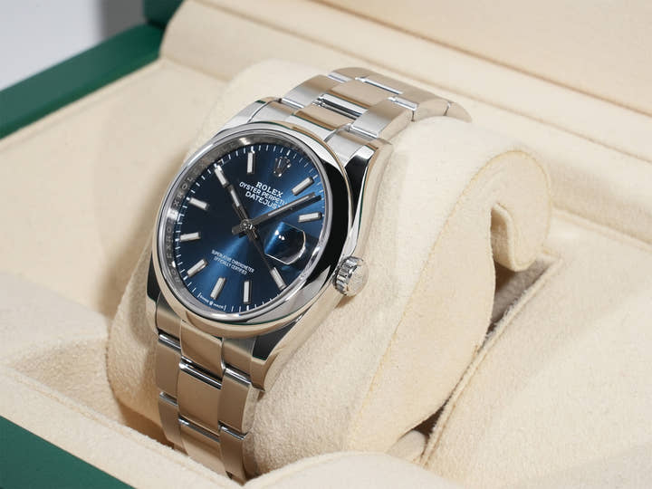 Rolex Datejust 36 Ref. 126200 Stainless Steel Bright Blue Dial