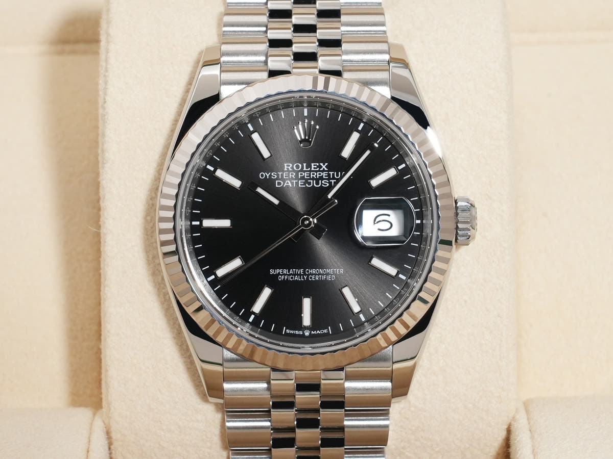 ロレックス デイトジャスト36 Ref.126234 SS/WG ブラック文字盤 ジュビリーブレスレット 美品 suxa3maq