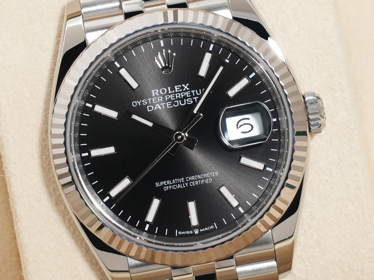 ロレックス デイトジャスト36 Ref.126234 SS/WG ブラック文字盤 ジュビリーブレスレット 美品 suxa3maq