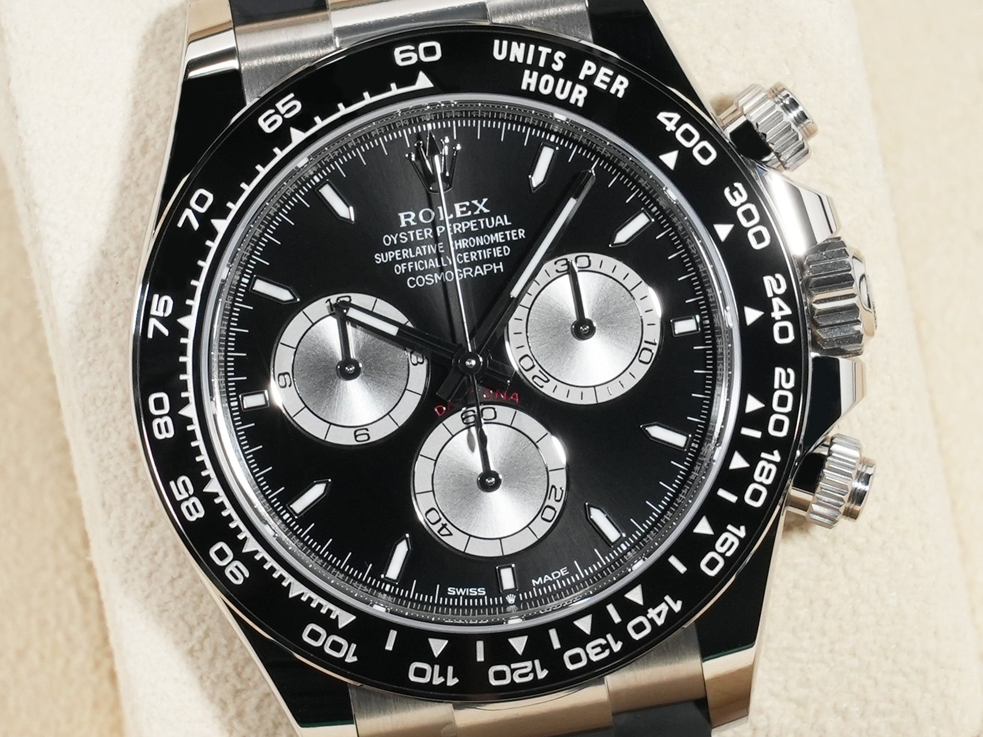 Rolex Daytona Ref.126519LN 18KWG Bright Black x Steel Dial Unused f47k9xh2