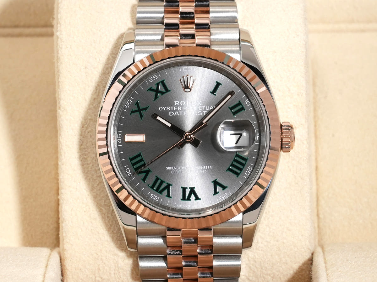 ロレックス デイトジャスト36 Ref.126231 SS/ERG スレートローマン文字盤 中古 7xoqhdgd