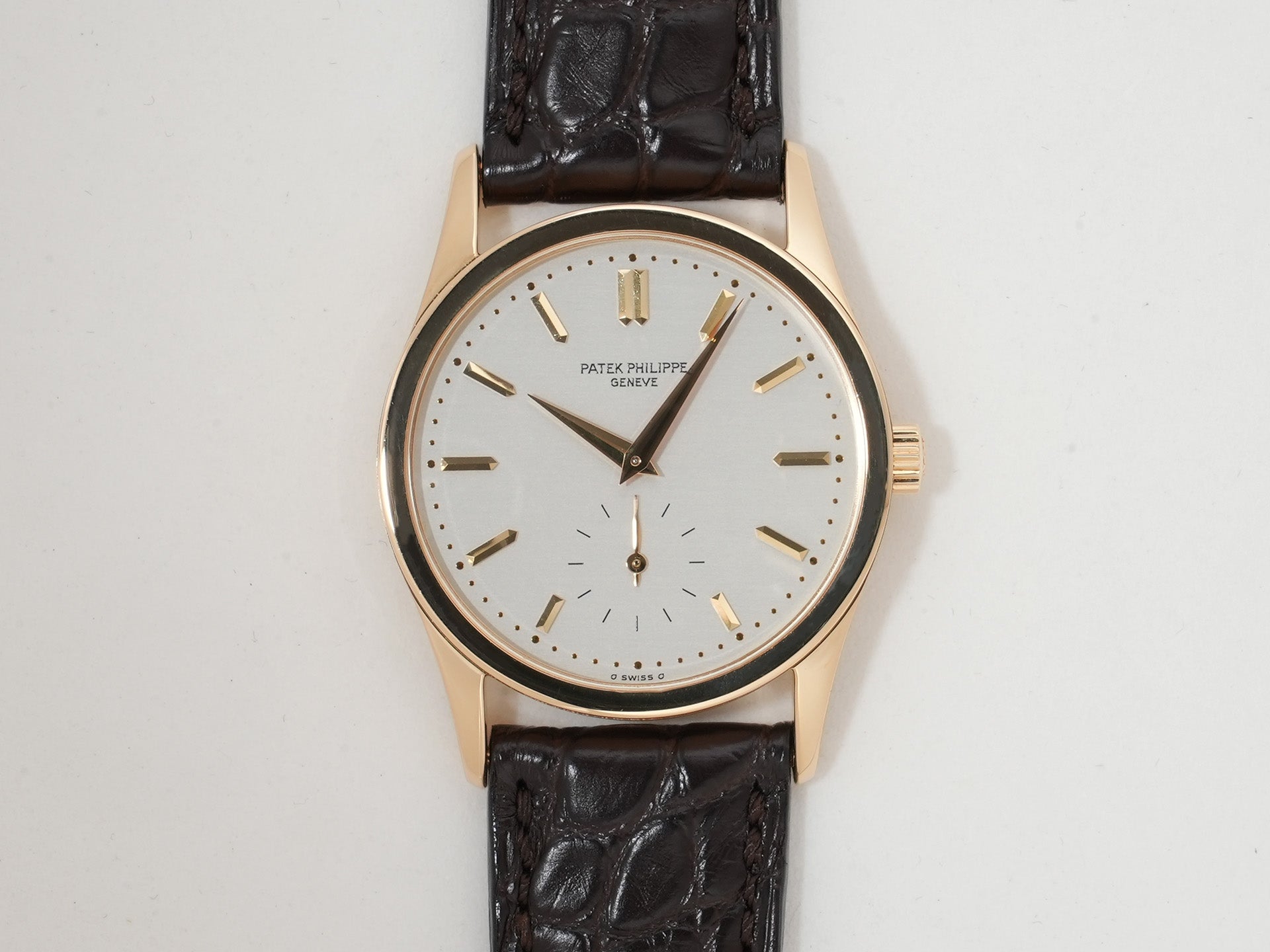 パテックフィリップ カラトラバ Ref.3796J-001 18KYG シルバー文字盤 美中古 hiew5hxc
