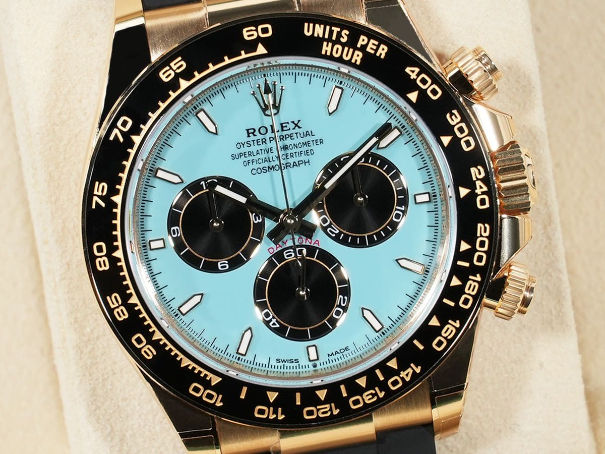 ロレックス デイトナ Ref.126518LN 18KYG ターコイズブルー文字盤 未使用 35pyarnx
