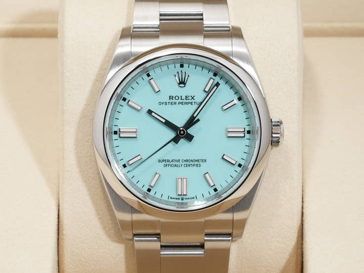 ロレックス オイスターパーペチュアル36 Ref.126000 ステンレススチール ターコイズ文字盤