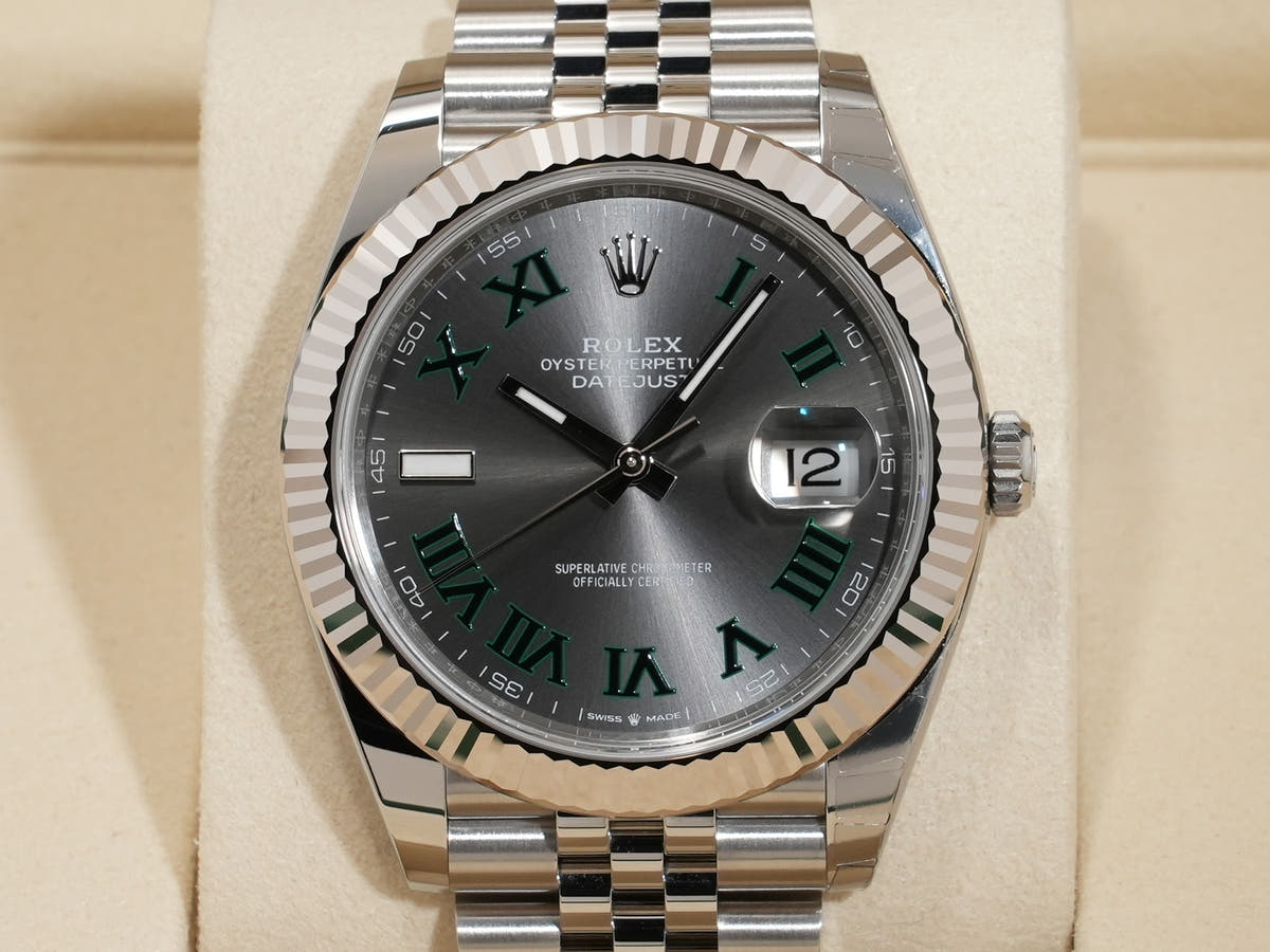 ロレックス デイトジャスト41 Ref.126334 SS/WG スレートローマン文字盤 ジュビリーブレスレット 未使用 7msmti3j