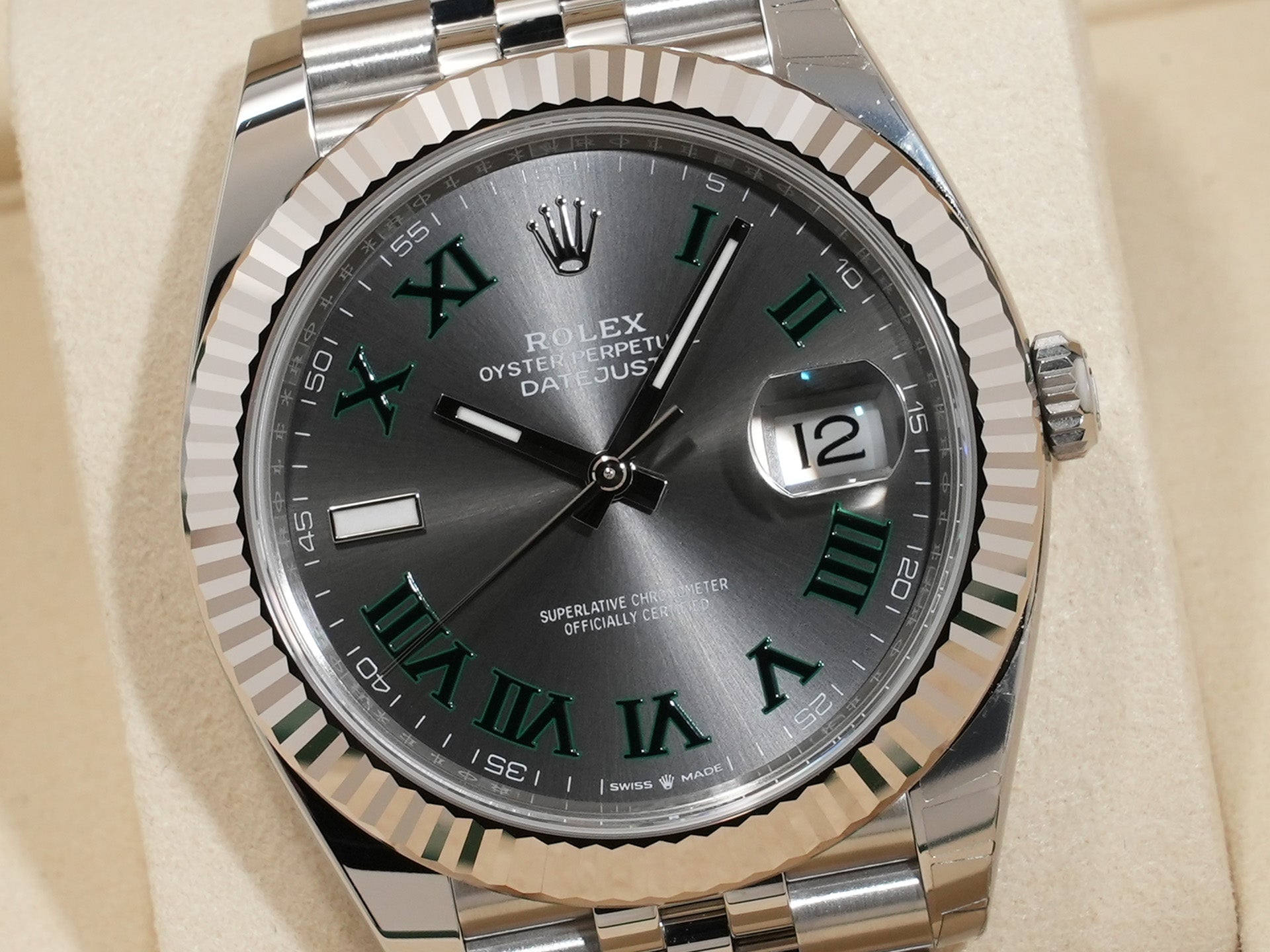ロレックス デイトジャスト41 Ref.126334 SS/WG スレートローマン文字盤 ジュビリーブレスレット 未使用 7msmti3j