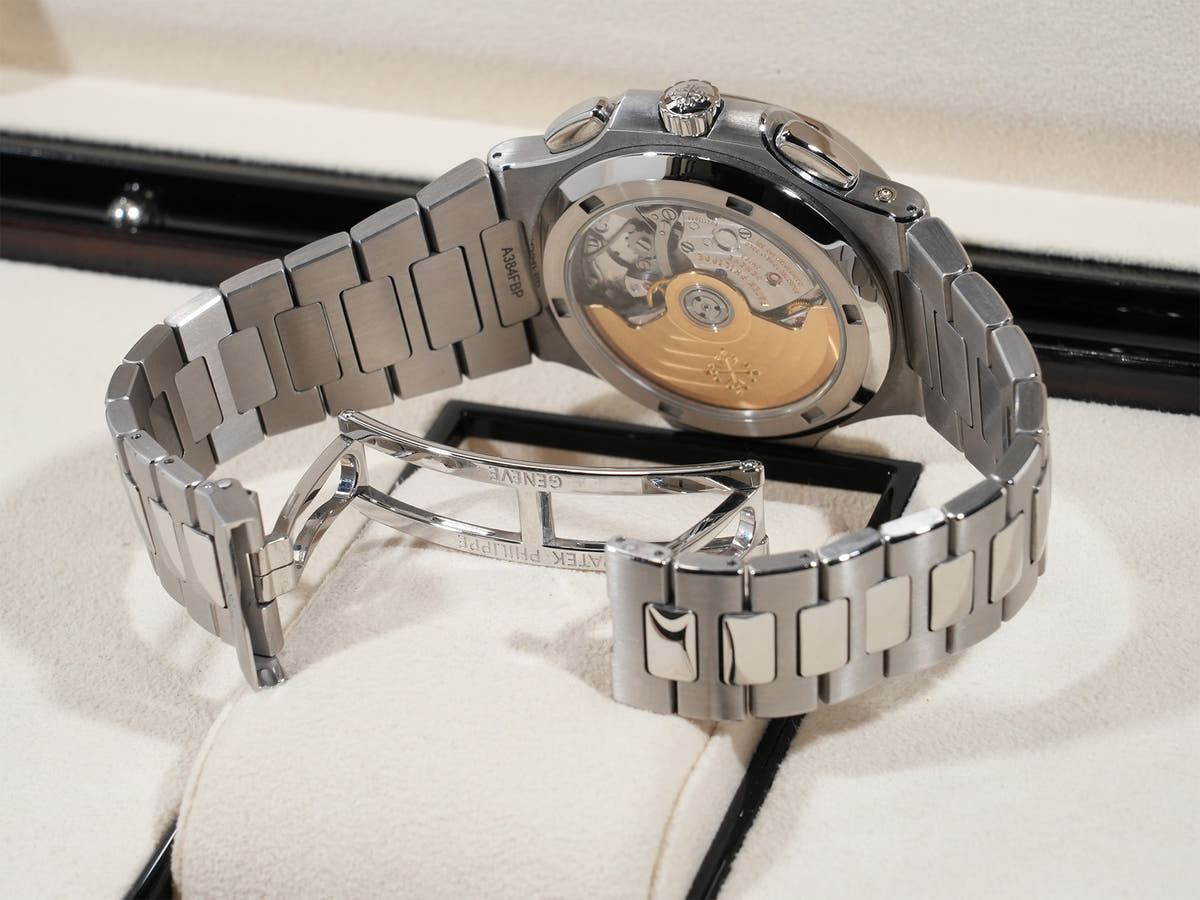 パテックフィリップ ノーチラス トラベルタイム クロノグラフ Ref.5990/1A-001 SS ブラックグラデーション文字盤 美中古 qj96g6i2