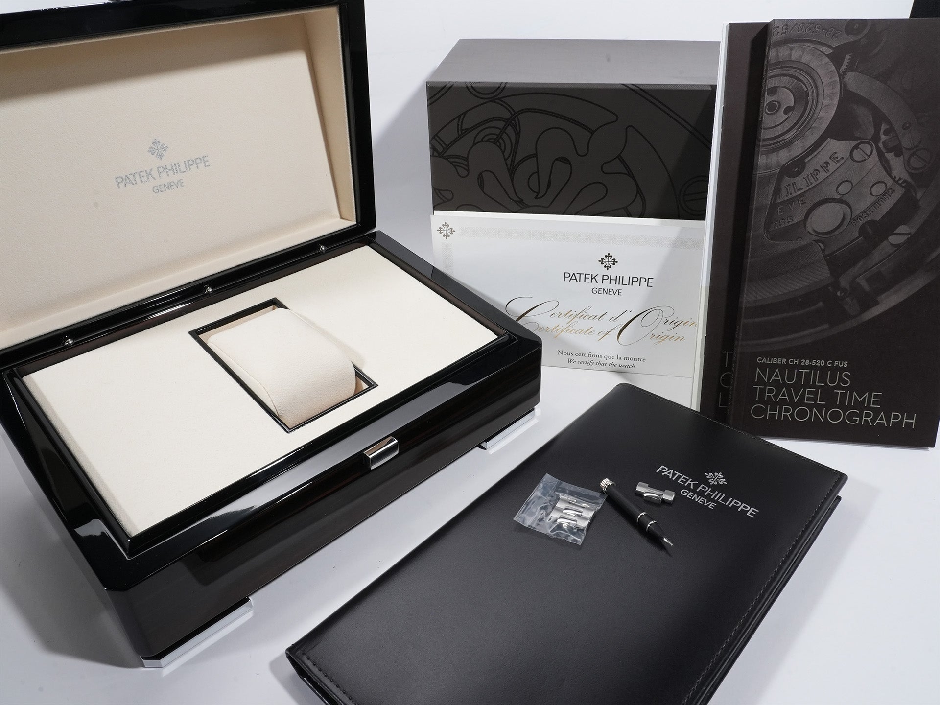 パテックフィリップ ノーチラス トラベルタイム クロノグラフ Ref.5990/1A-001 SS ブラックグラデーション文字盤 美中古 qj96g6i2