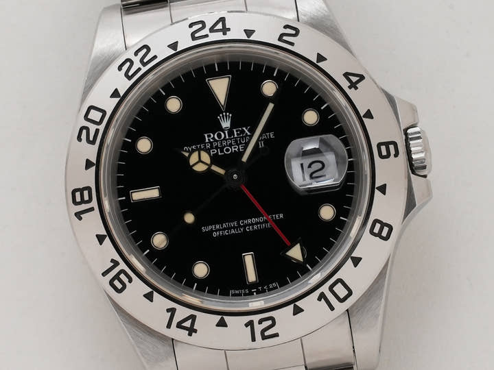 ロレックス エクスプローラーII Ref.16570 ステンレススチール ブラック文字盤