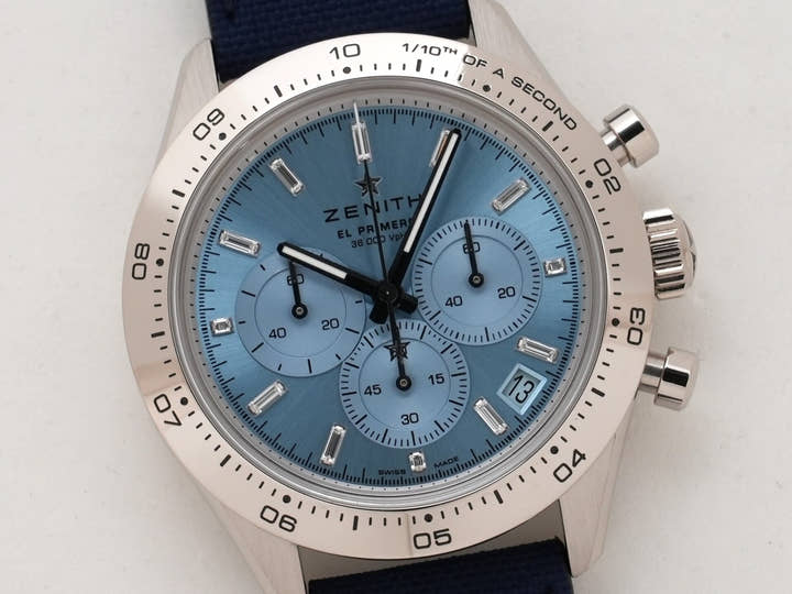 ゼニス クロノマスター スポーツ ヨシダ スペシャル エディション Ref.65.3103.3600/53.C920 18KWG アクアブルー文字盤 美中古 d9o8ciwn