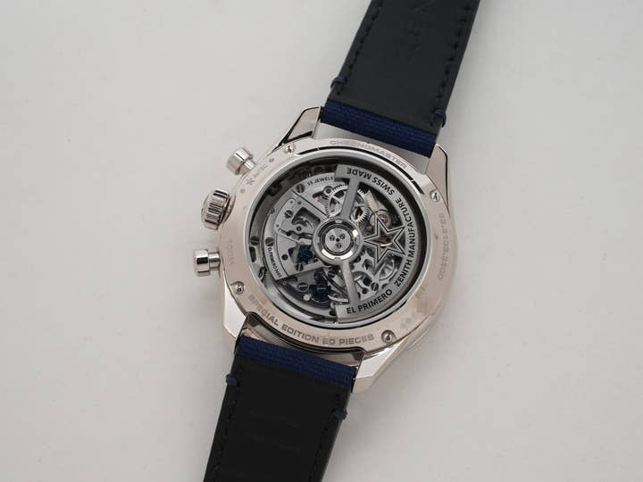 ゼニス クロノマスター スポーツ ヨシダ スペシャル エディション Ref.65.3103.3600/53.C920 18KWG アクアブルー文字盤 美中古 d9o8ciwn