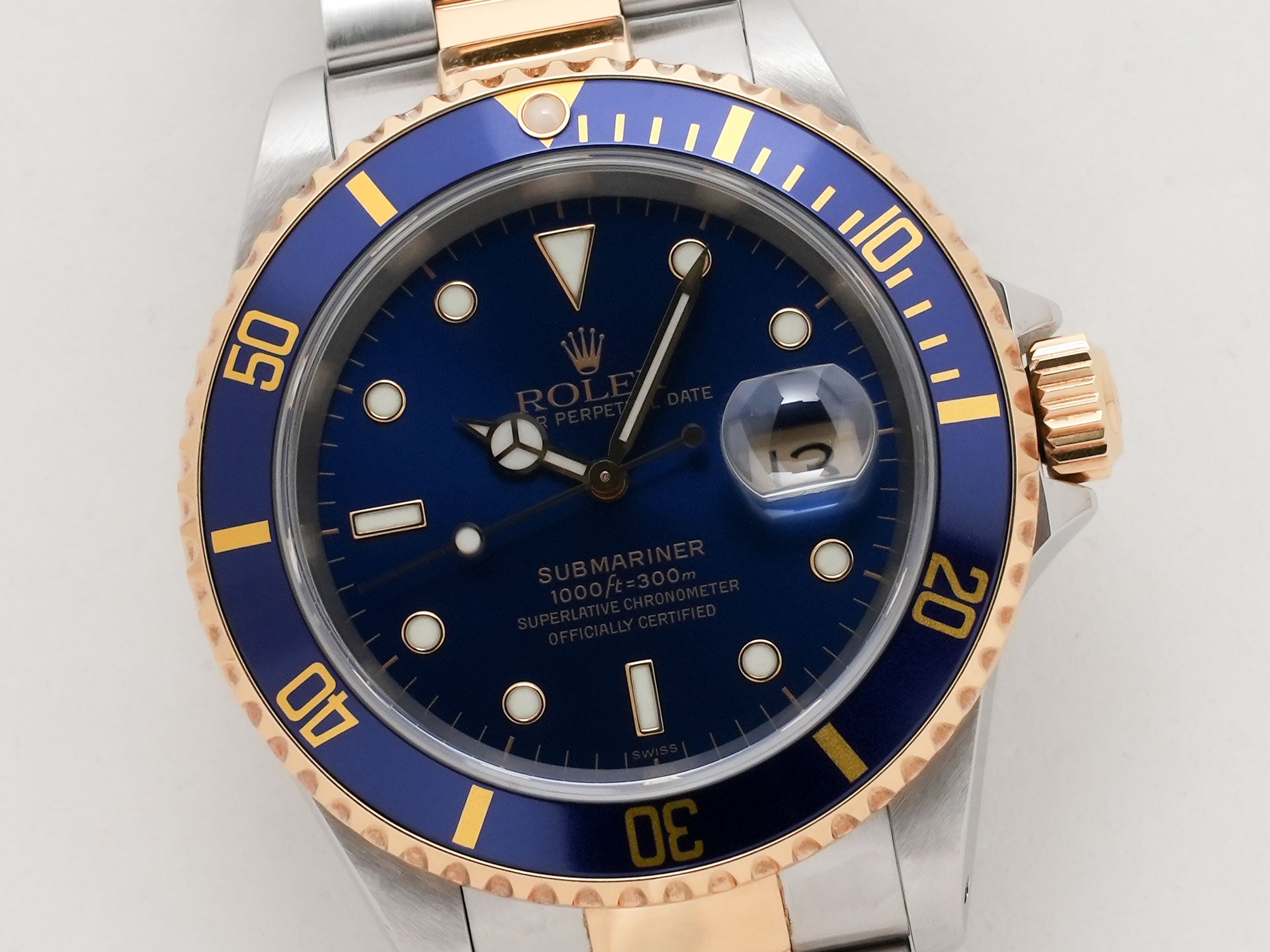 ロレックス サブマリーナー デイト Ref.16613 SS/YG ブルー文字盤 中古 snje63as