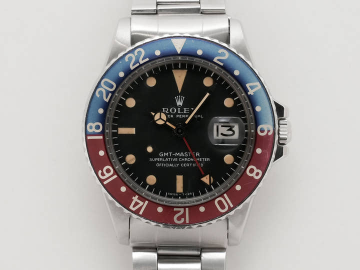 ロレックス GMTマスター Ref.1675 ステンレススチール ブラック文字盤 オイスターブレスレット