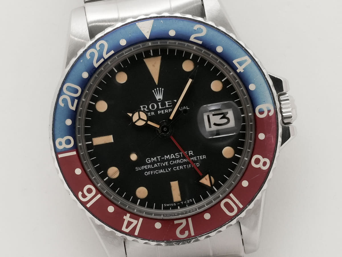 ロレックス GMTマスター Ref.1675 SS ブラック文字盤 中古 8dx3wv7r