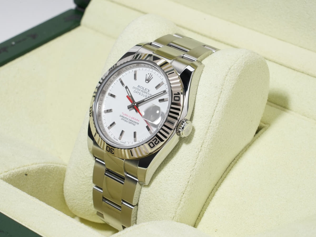 ロレックス デイトジャスト ターノグラフ Ref.116264 SS/WG ホワイト文字盤 オイスターブレスレット 美中古 s63skgfi
