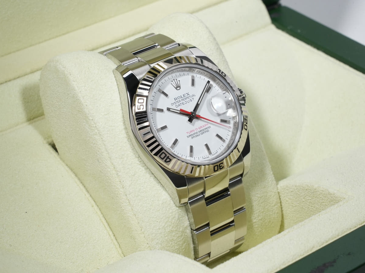 ロレックス デイトジャスト ターノグラフ Ref.116264 SS/WG ホワイト文字盤 オイスターブレスレット 美中古 s63skgfi