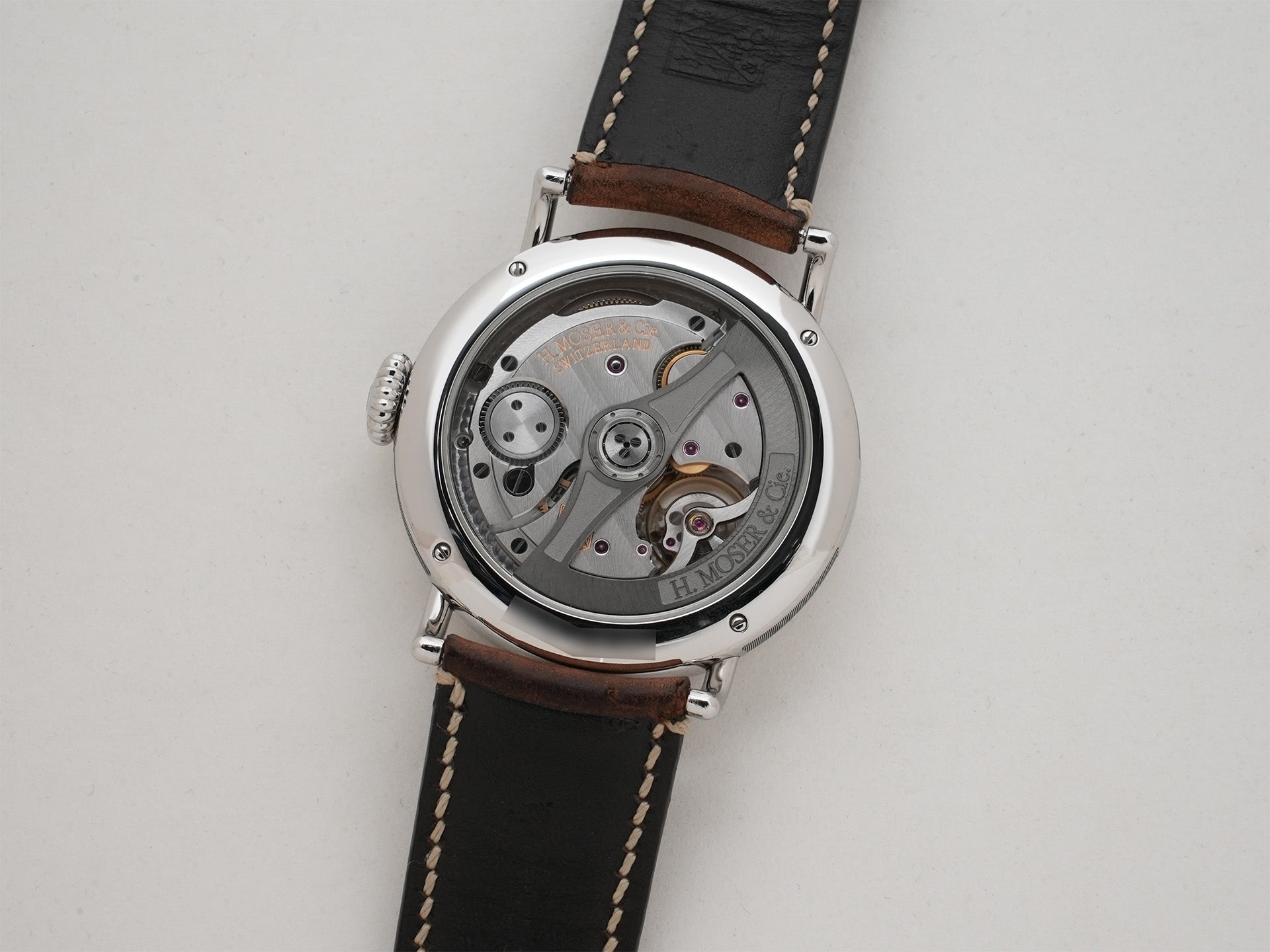 H.モーザー ヘリテージ センターセコンド Ref.8200-1201 SS ファンキーブルー フュメ文字盤 中古 mzwoma6a