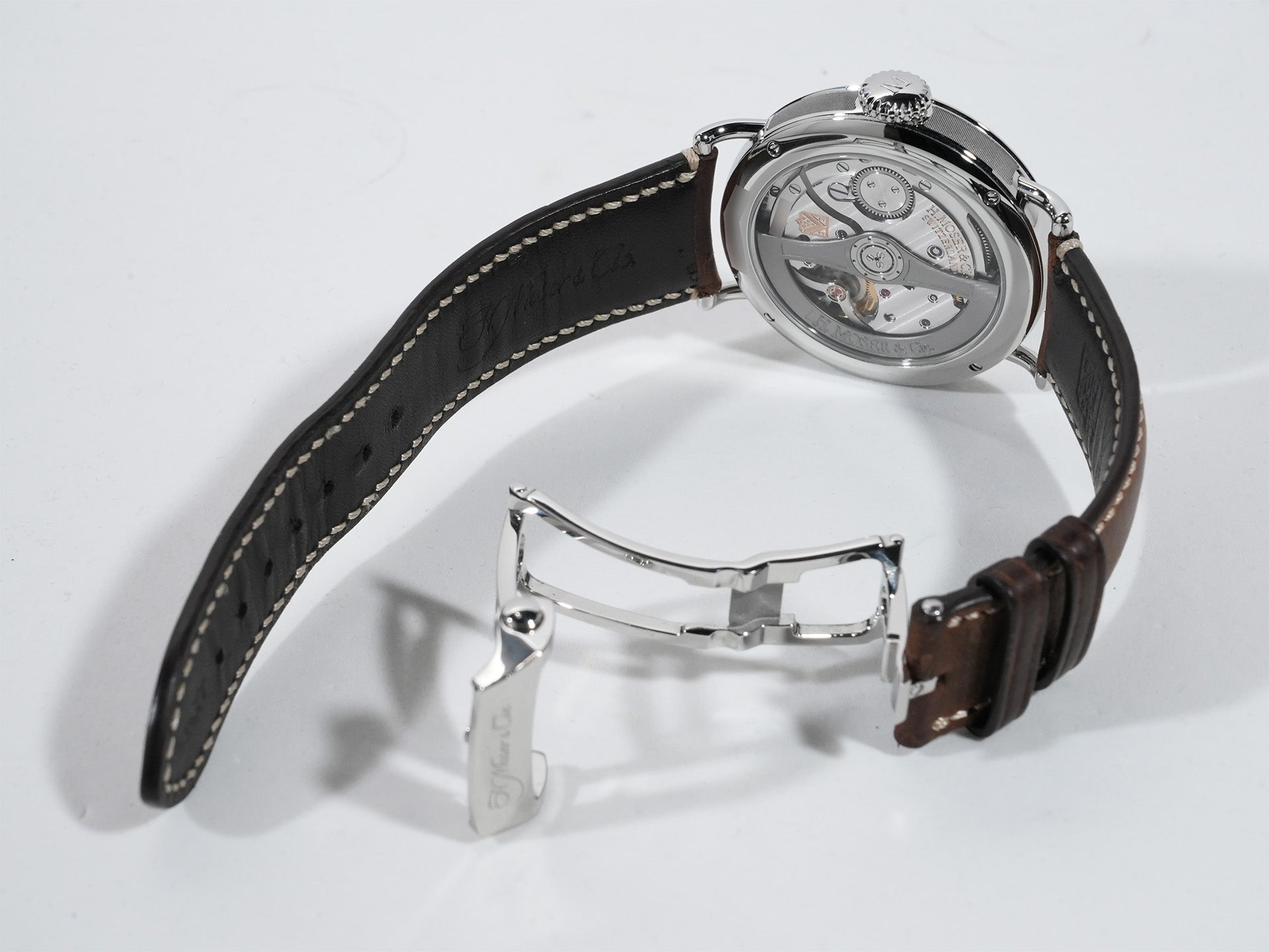 H.モーザー ヘリテージ センターセコンド Ref.8200-1201 SS ファンキーブルー フュメ文字盤 中古 mzwoma6a