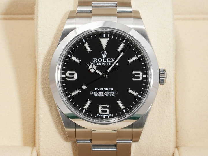 ロレックス エクスプローラーI Ref.214270 ステンレススチール ブラック文字盤
