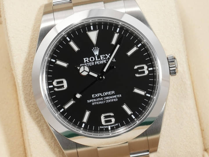 ロレックス エクスプローラーI Ref.214270 ステンレススチール ブラック文字盤