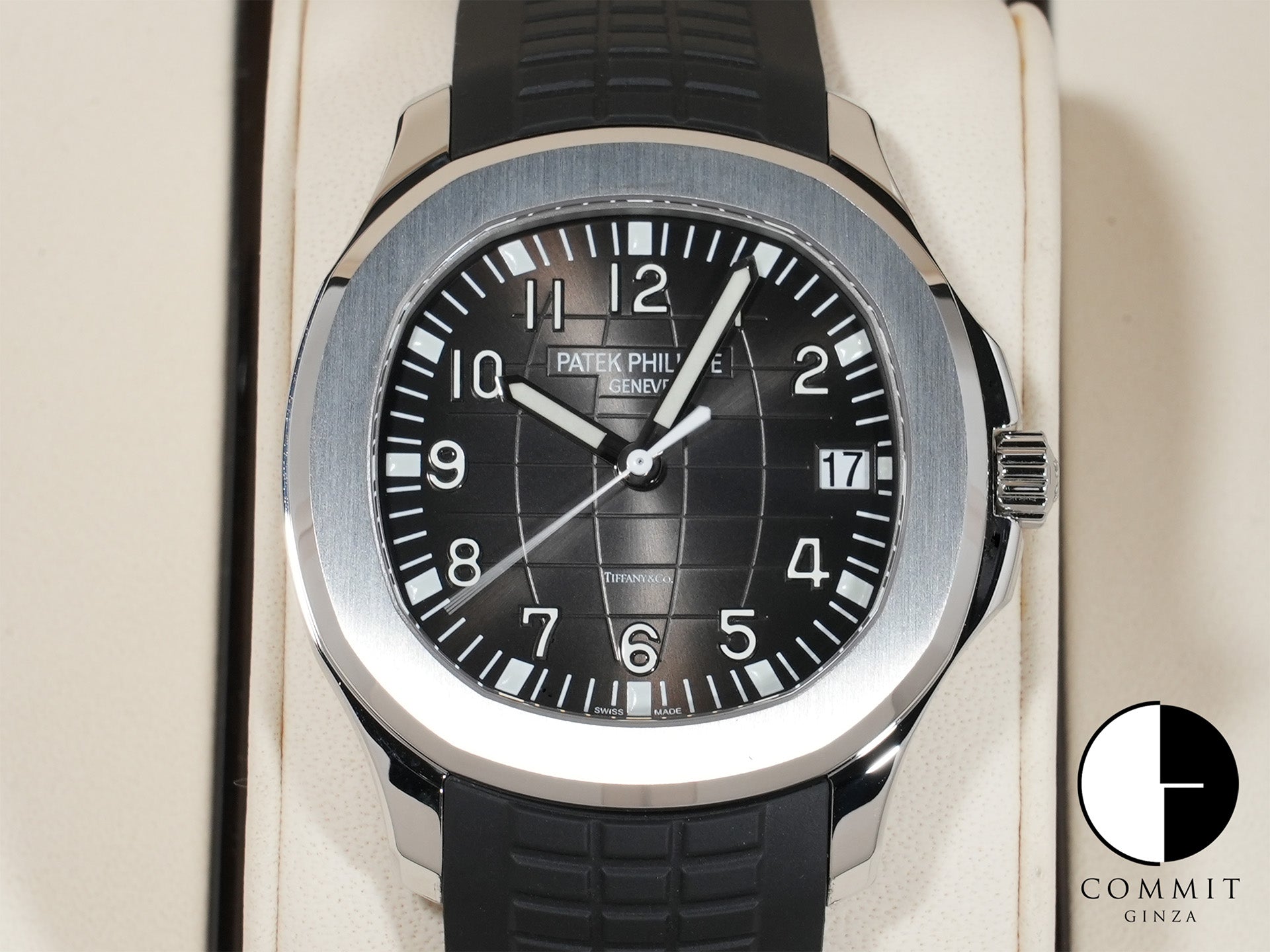 パテックフィリップ アクアノート TIFFANY&CO. Ref.5167A-001 SS ブラック文字盤 中古 tcrd2sxd