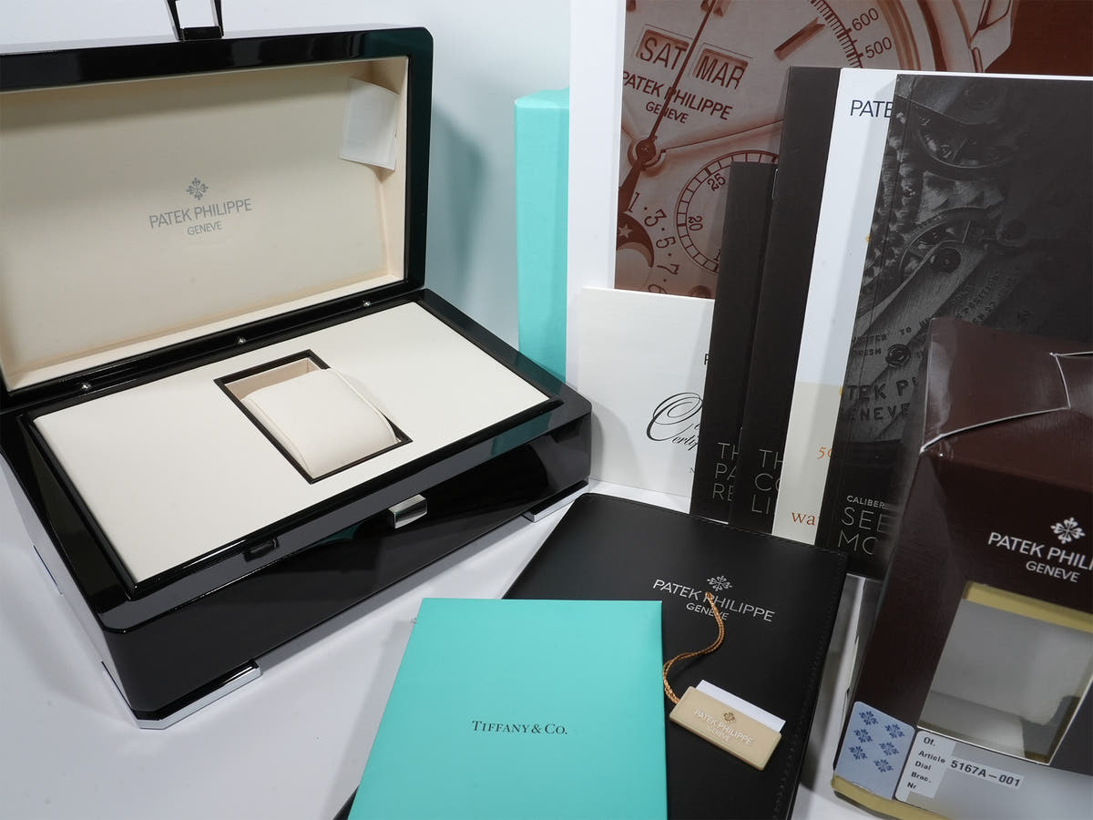 パテックフィリップ アクアノート TIFFANY&CO. Ref.5167A-001 SS ブラック文字盤 中古 tcrd2sxd