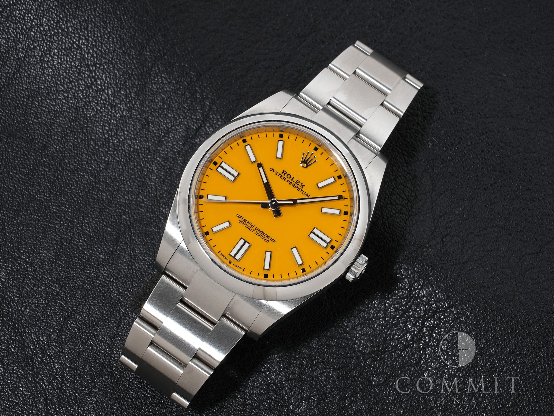 ロレックス オイスターパーペチュアル41 Ref.124300 SS イエロー文字盤 中古 owoizujr