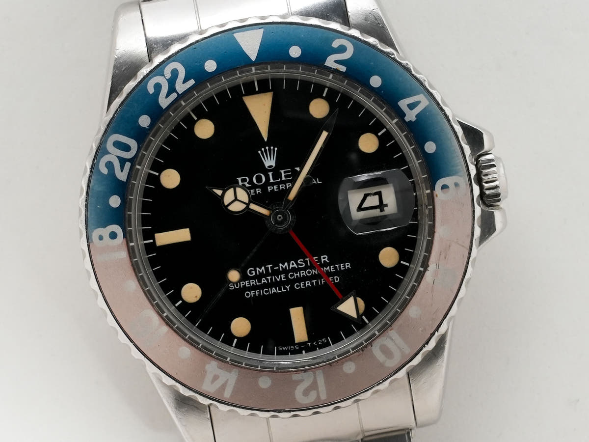 Rolex GMT Master Ref.1675 SS Black Dial Used f6ry489j