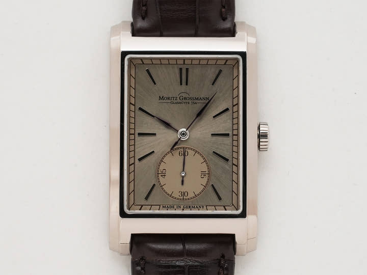 モリッツグロスマン コーナーストーン Ref.MG-002387 18KWG シルバー文字盤 中古 fjx7raj2